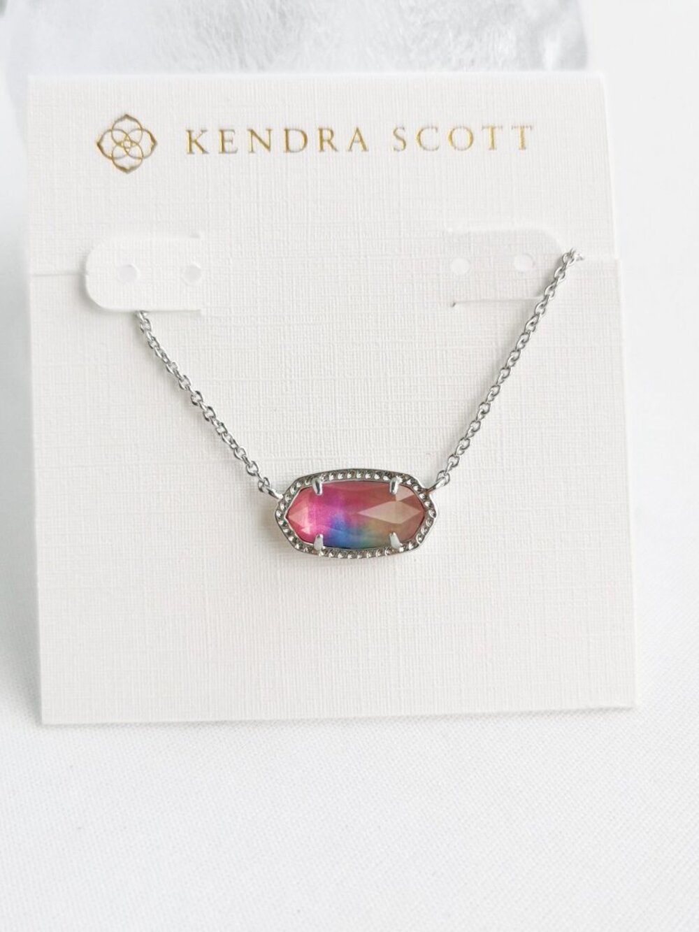 Kendra Scott Elisa Silver Necklace & Watercolor